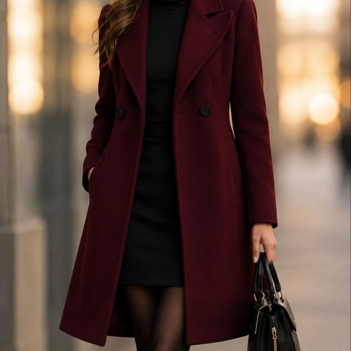 Catherine™ | Classic Double-Breasted Coat