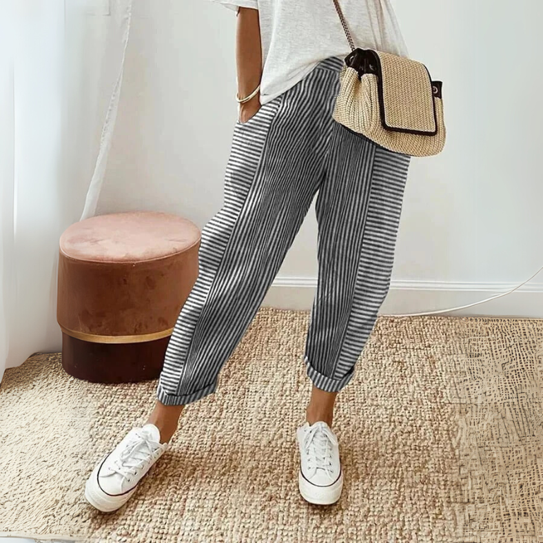 Floraine™ - Relaxed Boho Stripe Pants