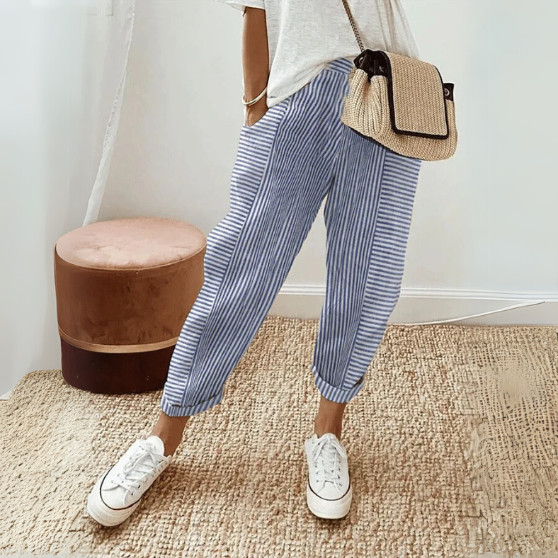 Floraine™ - Relaxed Boho Stripe Pants