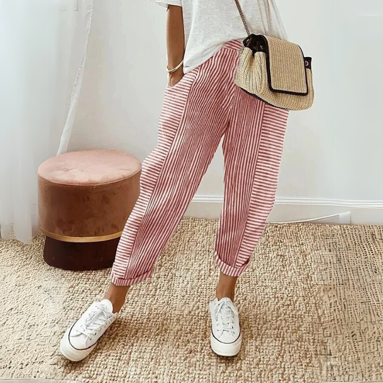 Floraine™ - Relaxed Boho Stripe Pants
