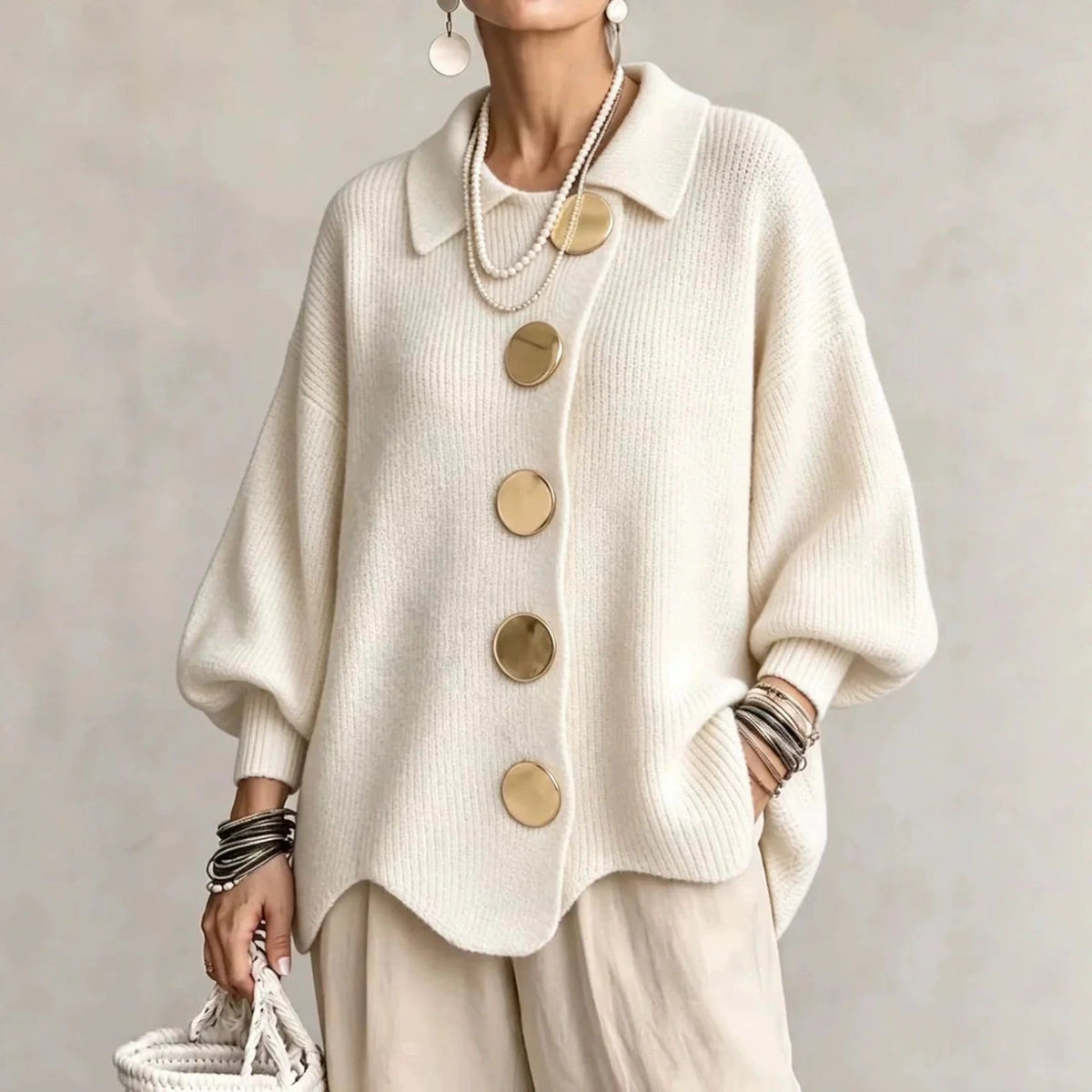 Beatrice™ | Classic Button-Up Knitted Cardigan