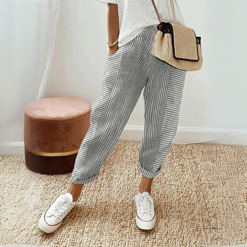 Floraine™ - Relaxed Boho Stripe Pants