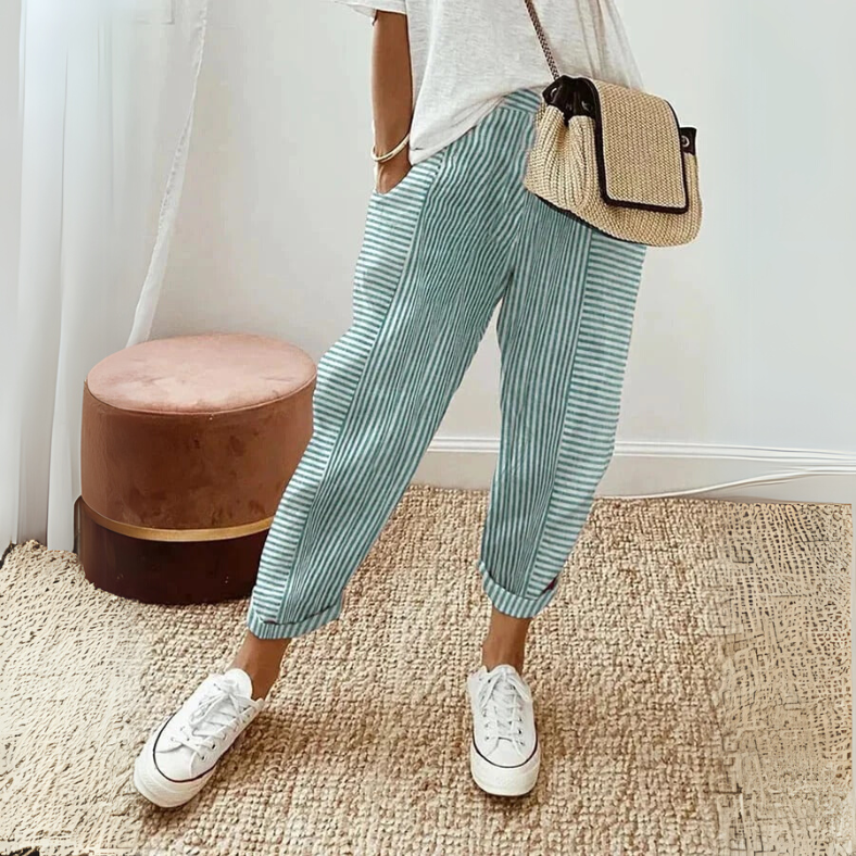 Floraine™ - Relaxed Boho Stripe Pants