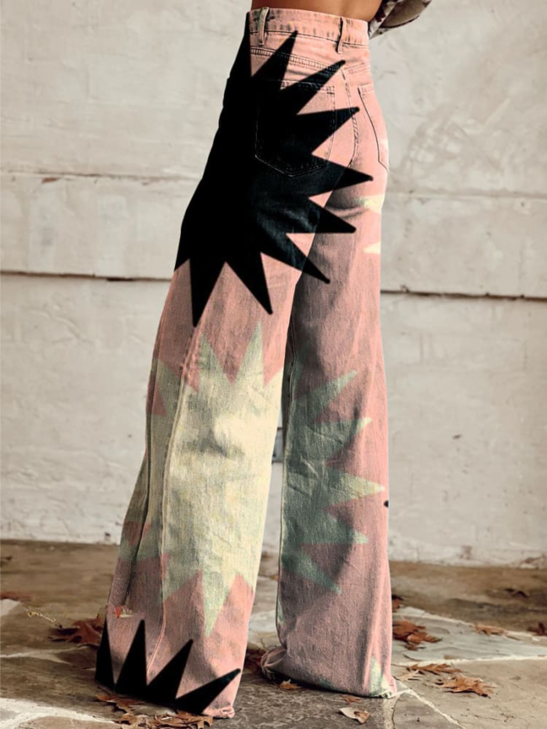 Jeanne™ - Geometric Wide-Leg Pants