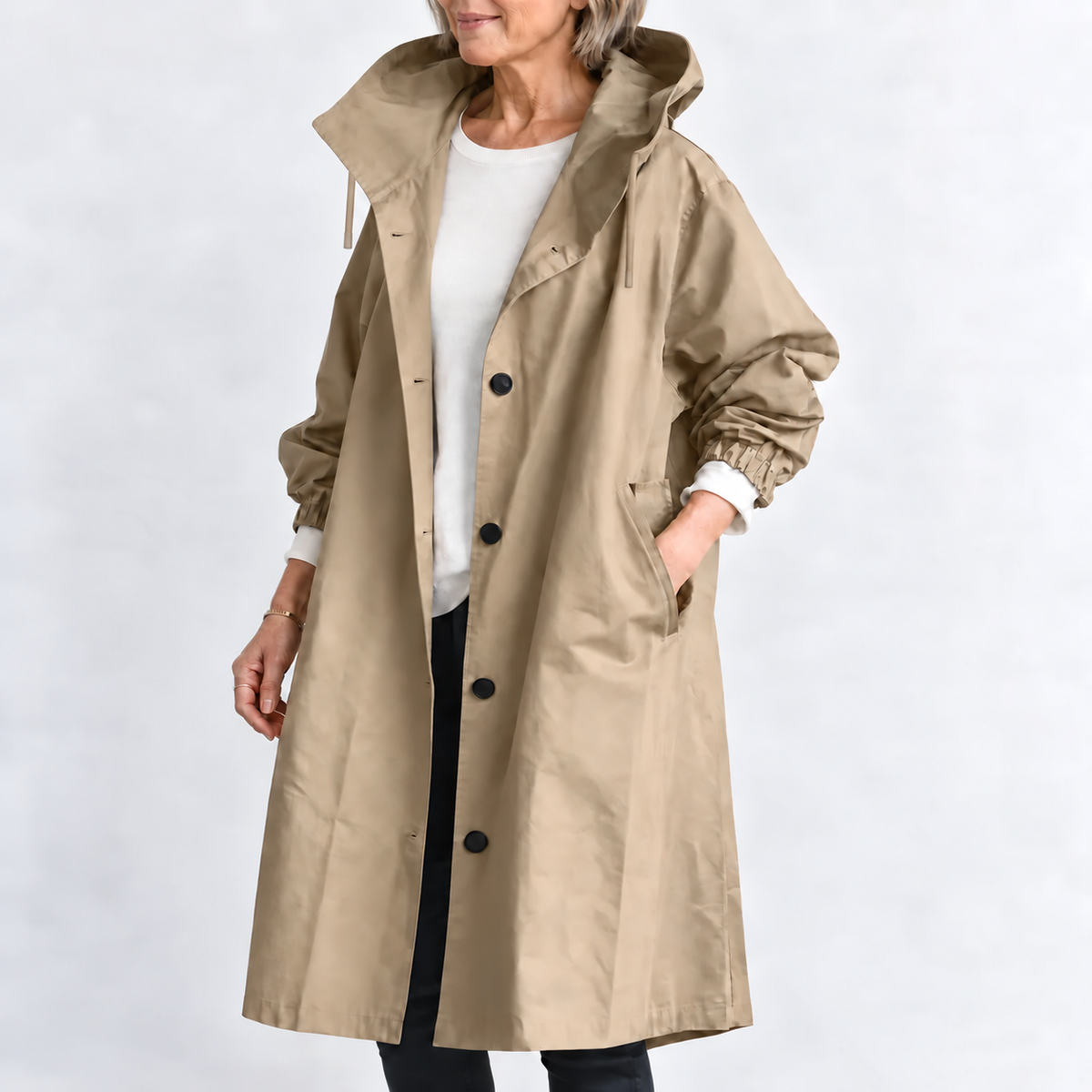 Audrey™ | Classic Hooded Longline Coat