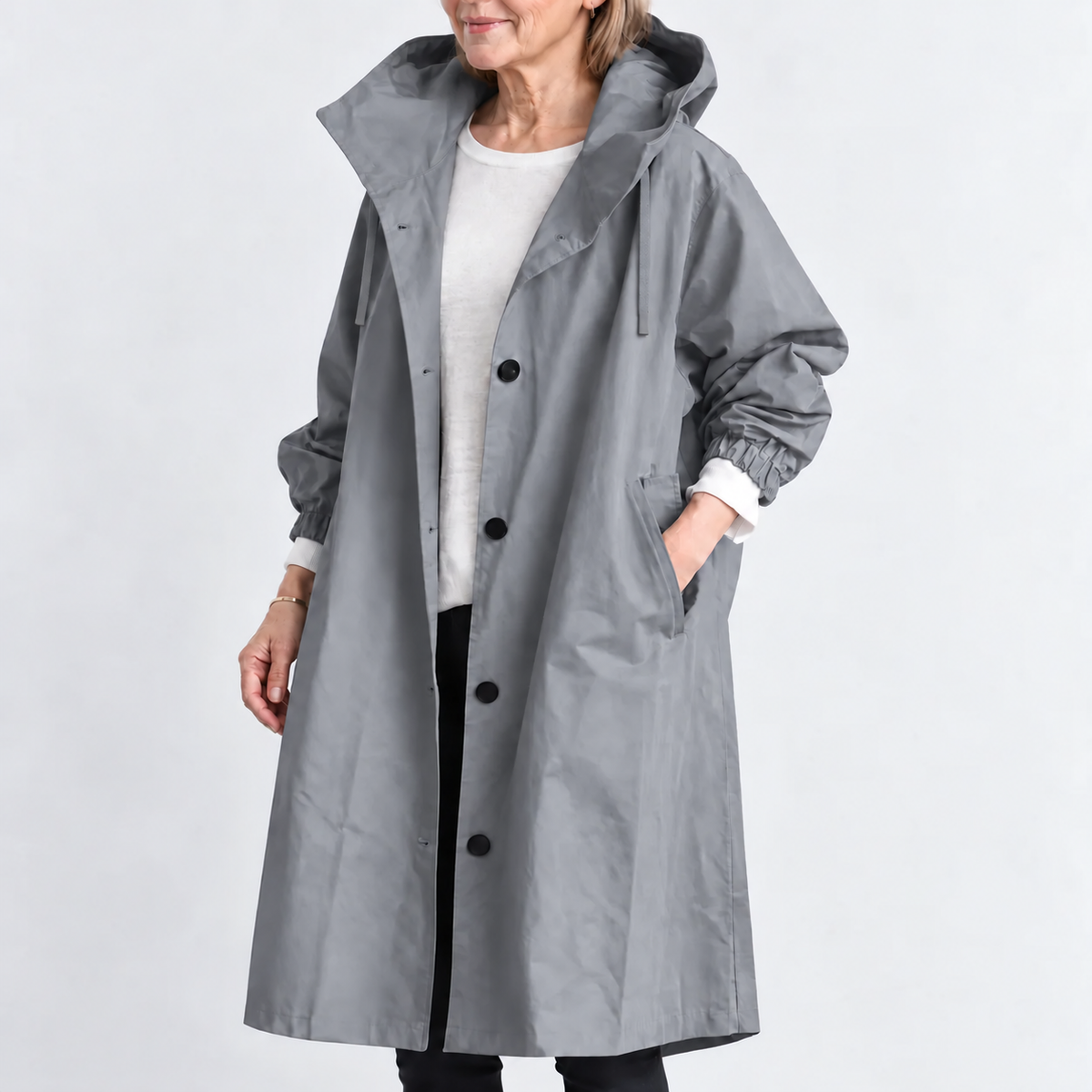 Audrey™ | Classic Hooded Longline Coat