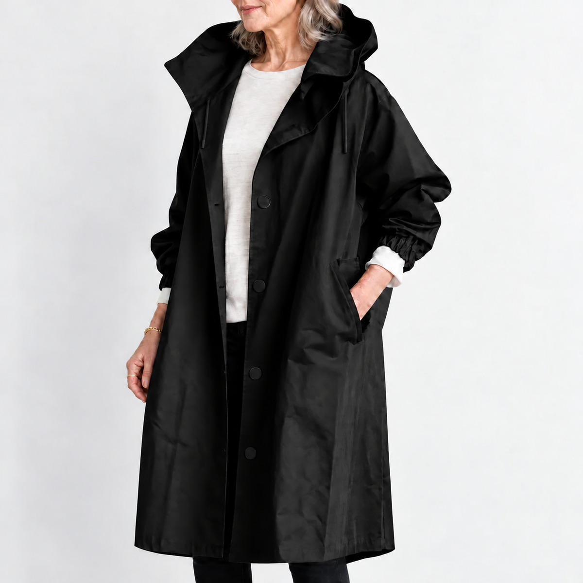 Audrey™ | Classic Hooded Longline Coat