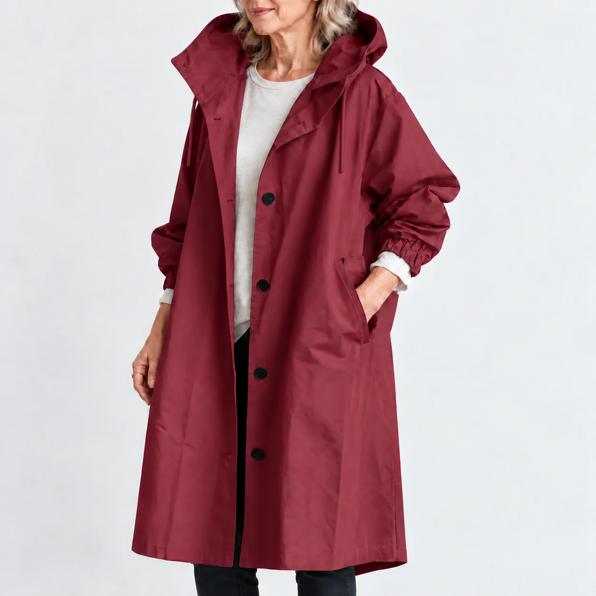 Audrey™ | Classic Hooded Longline Coat
