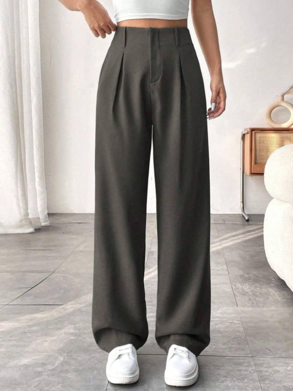 Belisima™ – Elegant Pleated Wide-Leg Office Trouser