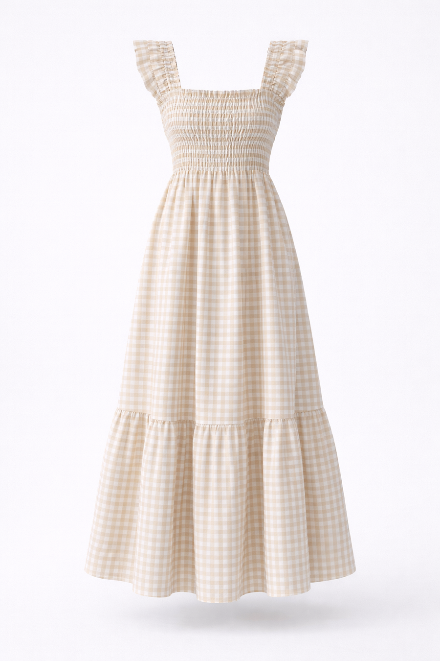 Lily | Gingham Smocked Maxi Dress
