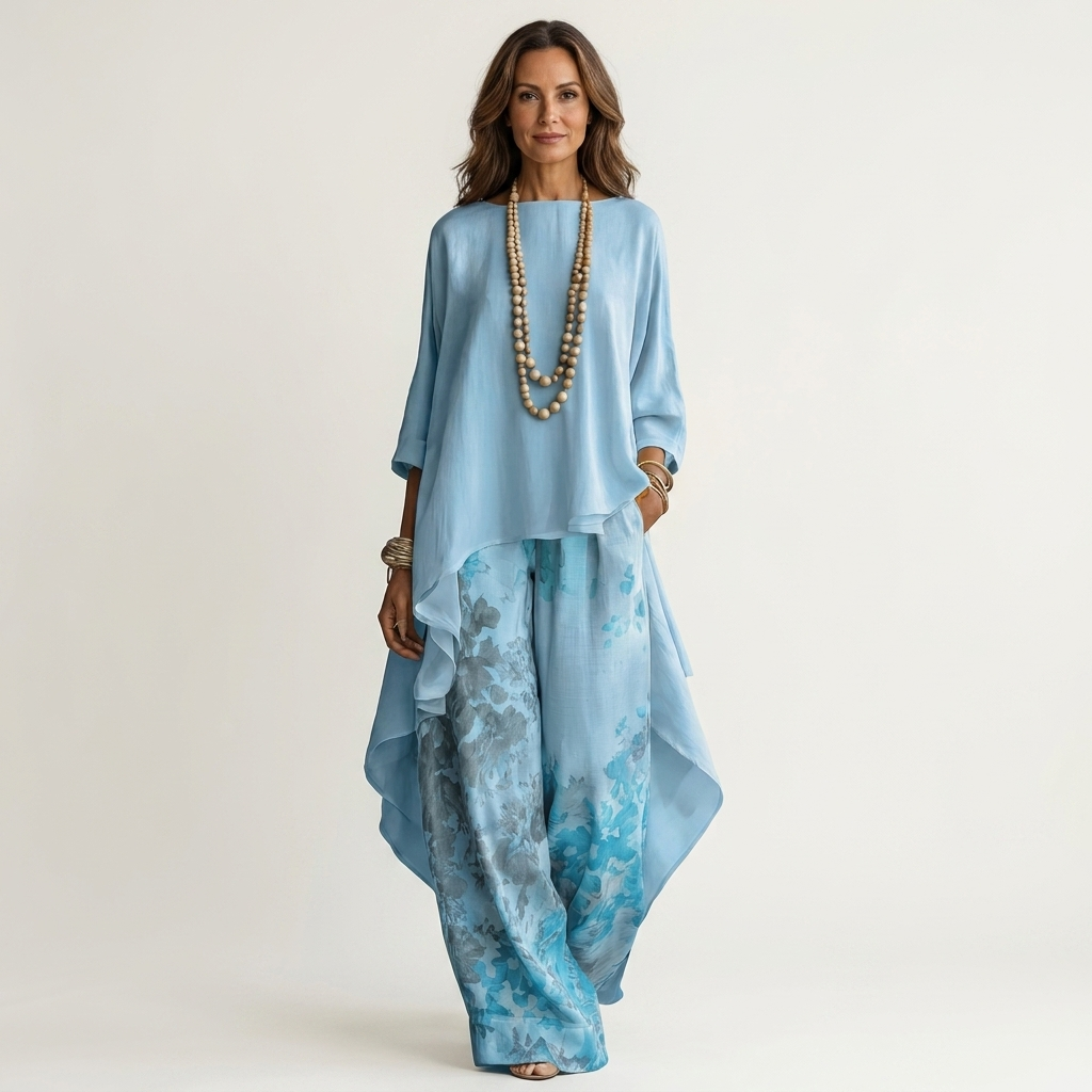 Marisol | Asymmetric Tunic Two Piece Set