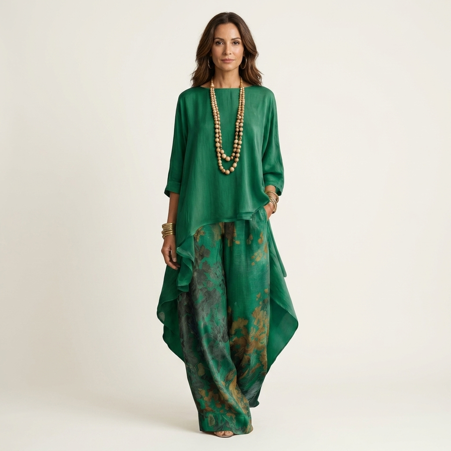 Marisol | Asymmetric Tunic Two Piece Set
