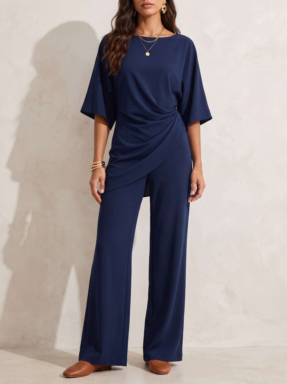 Lorna | Draped Waist Two Piece Set