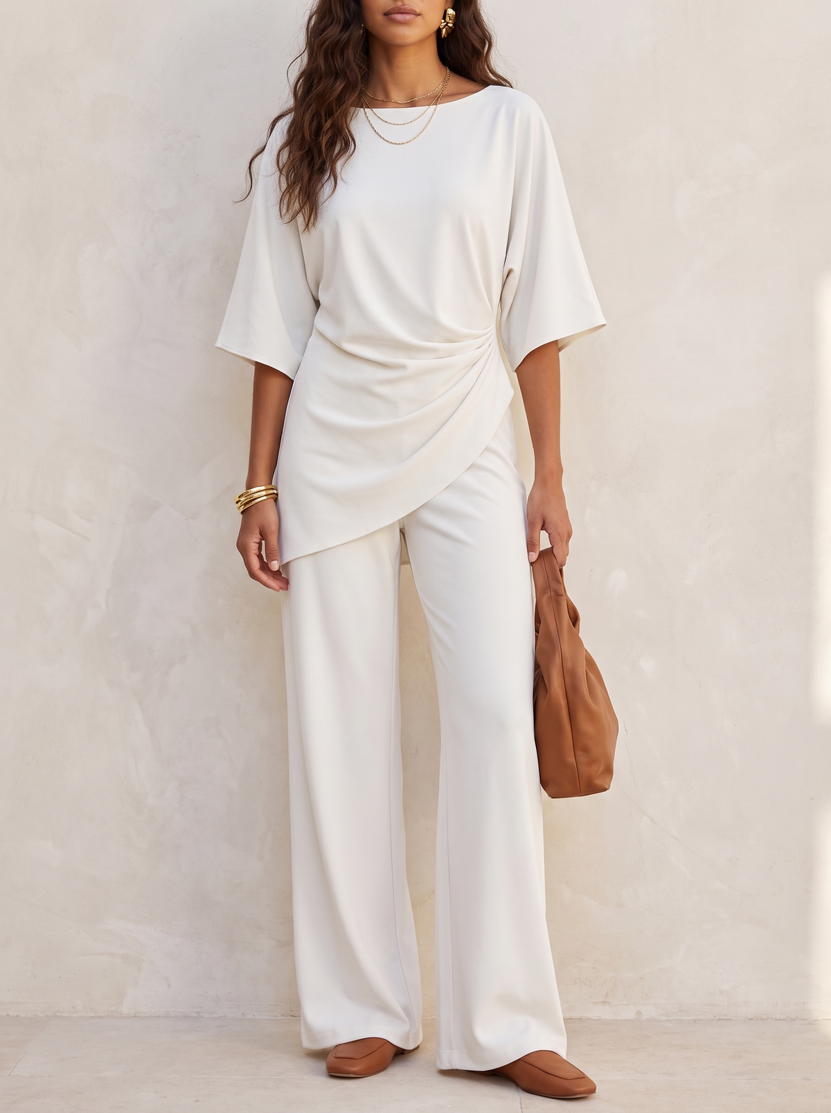 Lorna | Draped Waist Two Piece Set