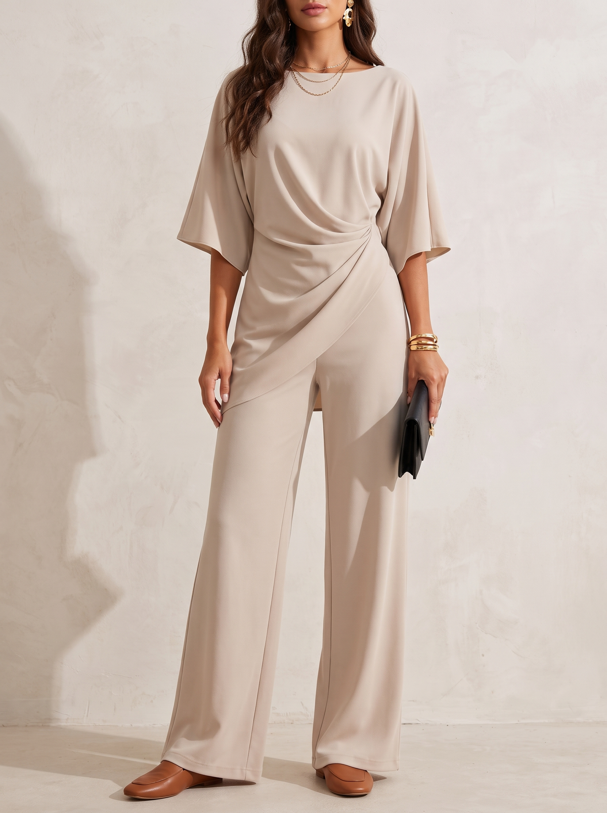 Lorna | Draped Waist Two Piece Set