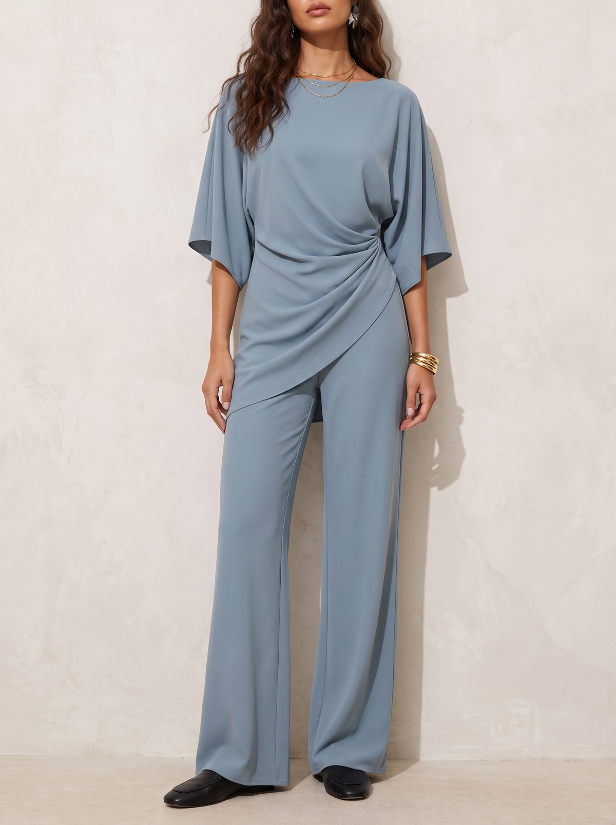Lorna | Draped Waist Two Piece Set