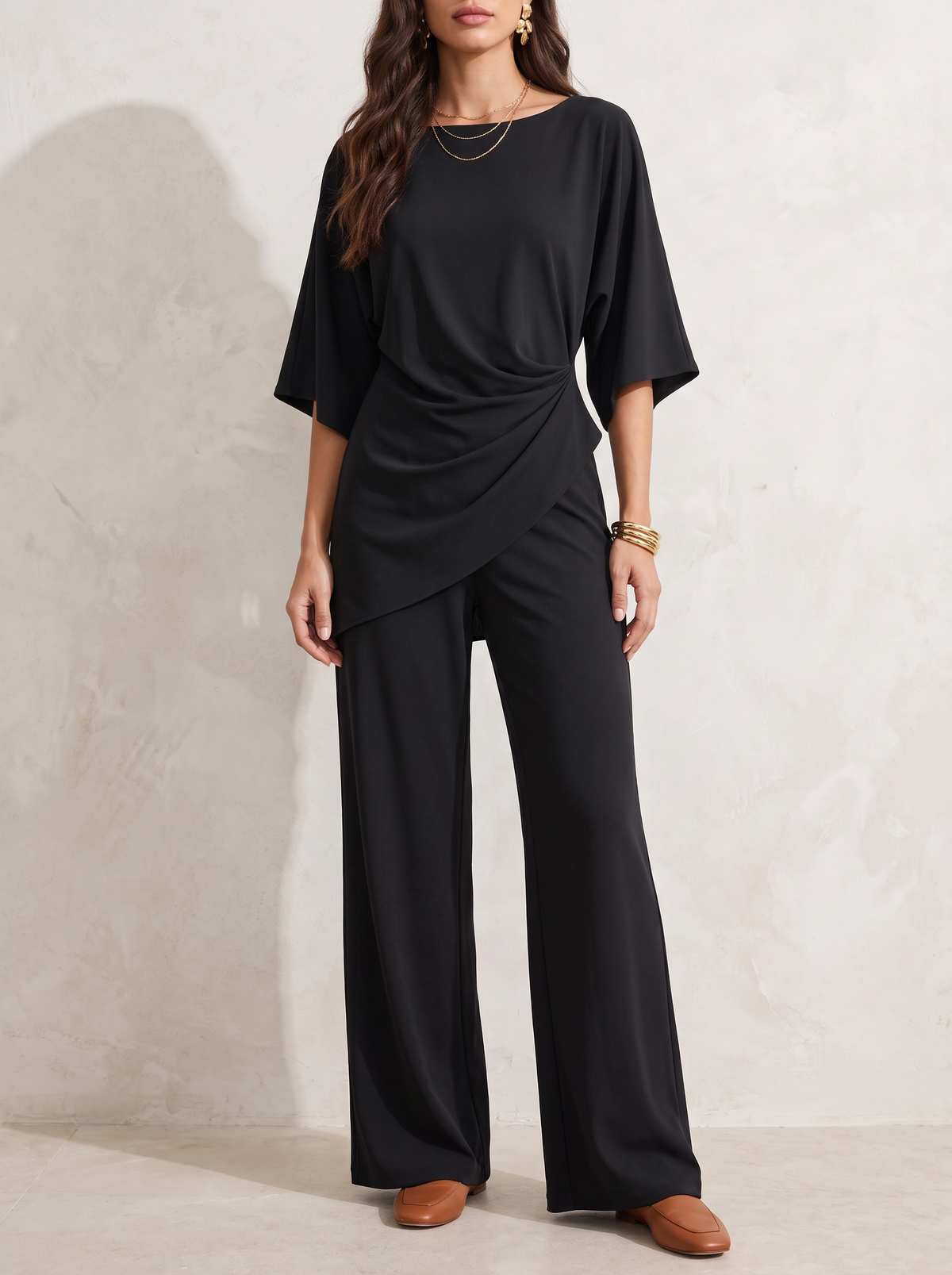 Lorna | Draped Waist Two Piece Set