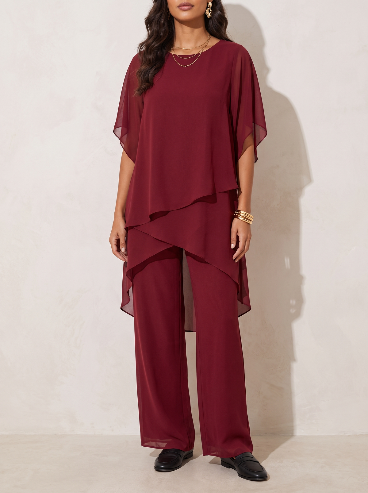 Kimmy | Flowing Draped Palazzo Set