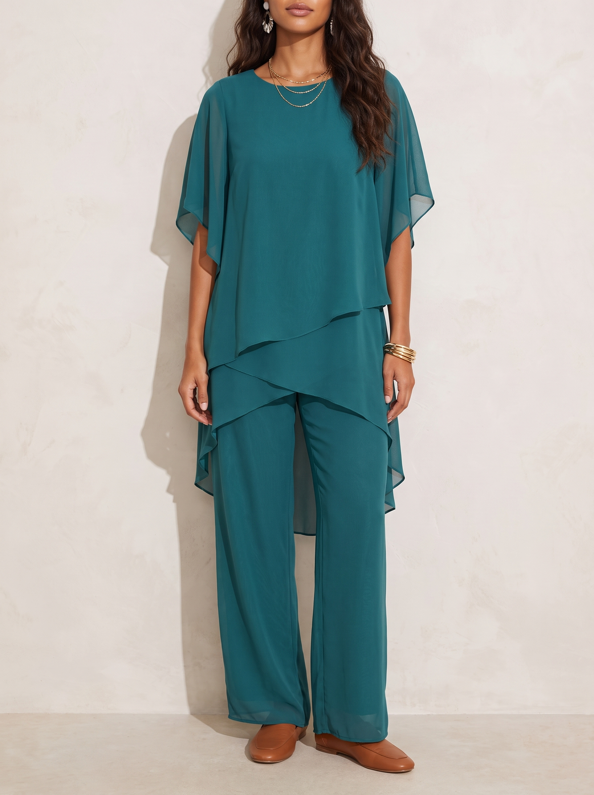 Kimmy | Flowing Draped Palazzo Set