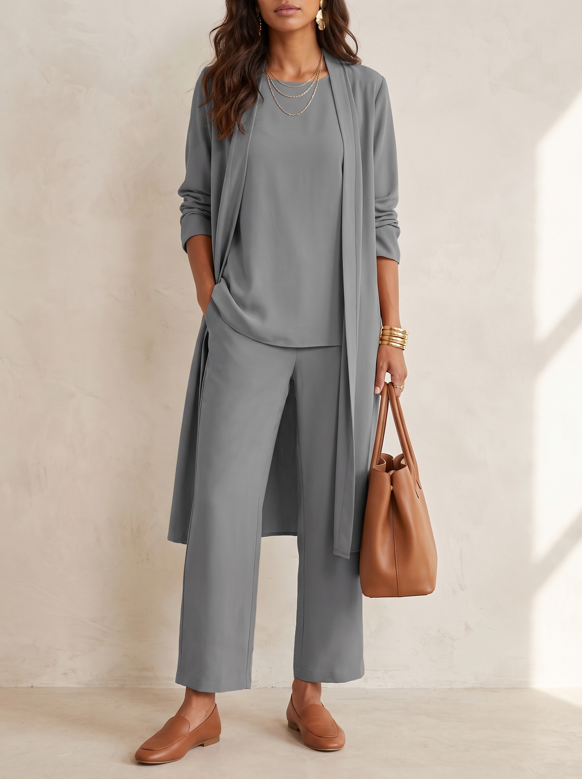 Laney | Relaxed Longline Duster Set