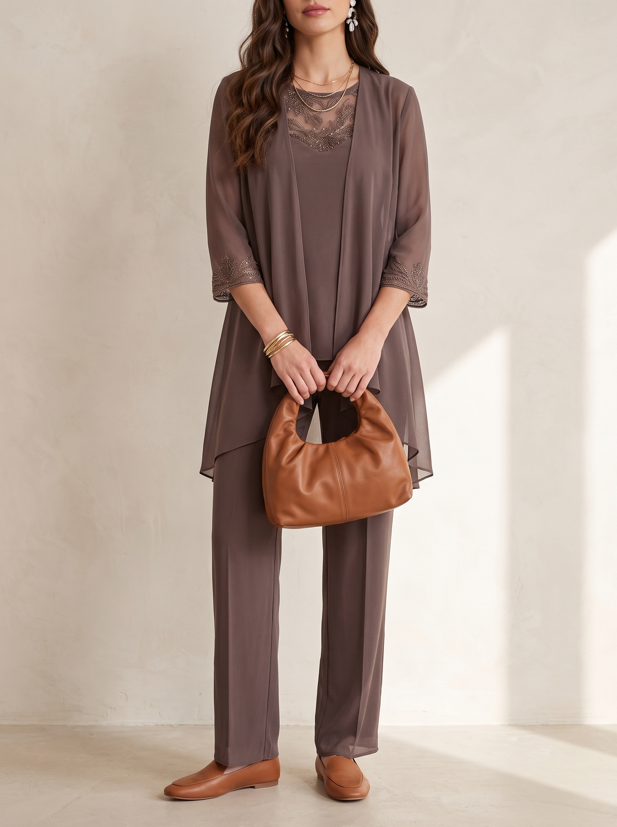 Vivienne | Flowing Jacket Three Piece Set