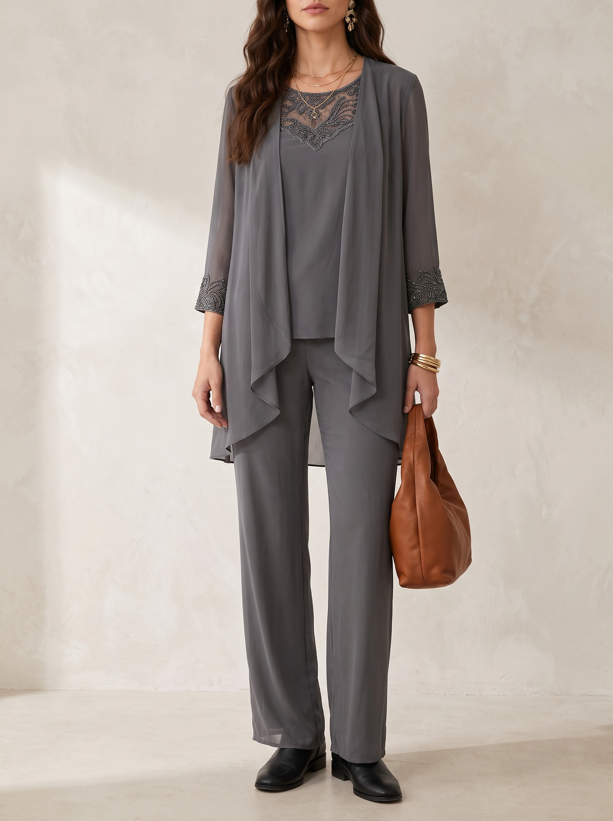 Iva | Elegant Open Jacket Set