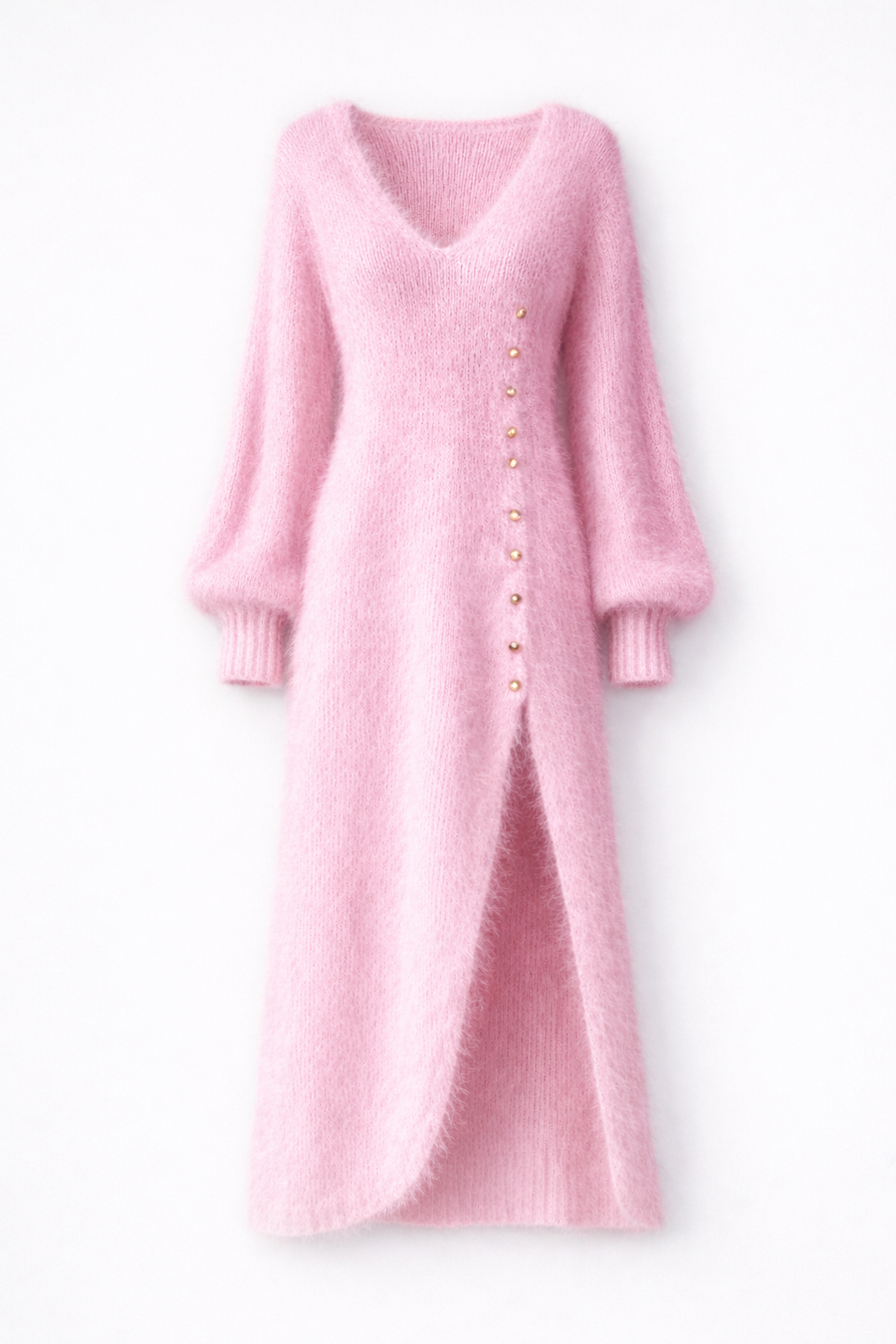 Celeste | Fuzzy Knit Maxi Dress